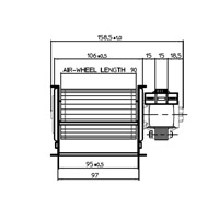 Ventilateur tangentiel 90x40mm DX-SX Fergas Generic 14706033