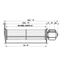 Ventililateur tangentiel 240x40mm DX-SX Fergas Generic 14706034
