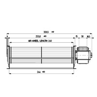 Ventililateur tangentiel 240x40mm DX-SX Fergas Generic 14706034