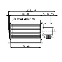 Ventilateur tangentiel 120x40mm DX-SX Fergas Generic 14706036