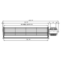 Ventilateur tangentiel 330x40 DX-SX FERGAS Generic 14706039