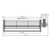 Moteur tangentiel TGA60/1 270/20mm Generic 14706047