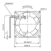 Ventilateur 92x92x38 220v Generic 28FR500