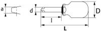 Tournevis bi-matiere tom pouce pozidriv PZ1 Sam Outillage T-1PZ35