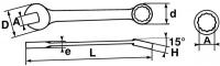 Cle mixte a cliquet 10 mm Sam Outillage 50-CSI-10