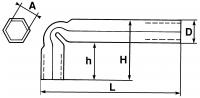 Cle en tube coudee 5,5 mm Sam Outillage 86-5,5