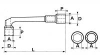 Cle a pipe debouchee 6/12 pans 10 mm Sam Outillage 93-SD10