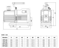 Pompe &agrave; vide double &eacute;tage INVERTER 170 L/min avec &eacute;lectrovanne Value TF-VRP-6DV