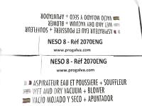 Aspirateur Neso 8 sans soufflerie 10L Progalva 2070ENG