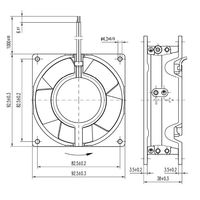 Moteur ventilateur 92x92x38 9w 1950rpm Generic EBM3856R