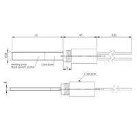 Element chauffant quartz 3/8  350w 14701086 Generic