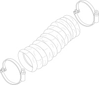 Tuyau flexible pour air wabisanto dn63 l Elm Leblanc / Bosch 8738803852