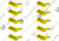 Etiquette, sceau vanne gaz (x10) Saunier Duval 0020223524