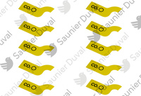 Etiquette, sceau vanne gaz (x10) Saunier Duval 0020223524