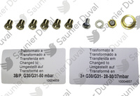 Kit changement gaz G20 -> G30/G31 Saunier Duval A2027100