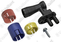 Tube de pitot avec couvercles Vaillant 0020080204