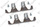 Patte support, (x2) Vaillant 0010026291